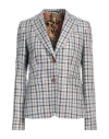 Abseits Woman Blazer Light Grey Size 8 Silk In Grey
