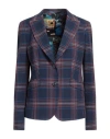 Abseits Woman Blazer Navy Size 6 Cotton, Elastane, Nylon In Navy