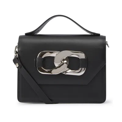 Absence Of Colour Women's Black Big Buckle Leather Bag