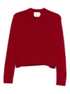 Absolut Cashmere Agnese Pocket Buttoned Cardigan In Red