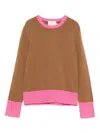 Absolut Cashmere Alessandra Colourblock Sweater In Brown