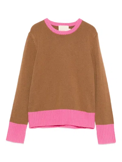 Absolut Cashmere Alessandra Colourblock Sweater In Brown