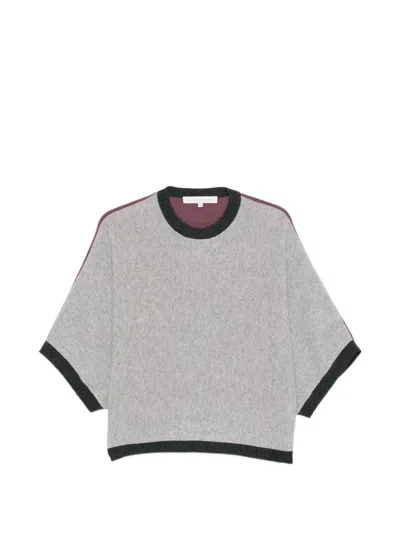 Absolut Cashmere Bettina Colour-block Cashmere Sweater In Gray