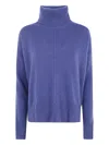 Absolut Cashmere Button Halterneck Sweater In Purple