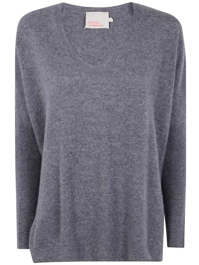 Absolut Cashmere "camille" V Neck Oversized Sweater In Gray