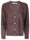 Absolut Cashmere Cashmere Cardigan With Button Closure In Animal Print