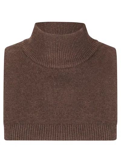 Absolut Cashmere Cashmere Neck Warmer With High Collar In Brown