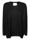 Absolut Cashmere Cecilia Ribbed-sleeve Sweater In Black