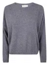 Absolut Cashmere Crew-neck Cashmere Sweater In Gray