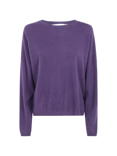Absolut Cashmere Crew-neck Cashmere Sweater In Purple