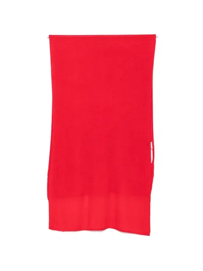 Absolut Cashmere Fine-knit Cashmere Scarf In Red