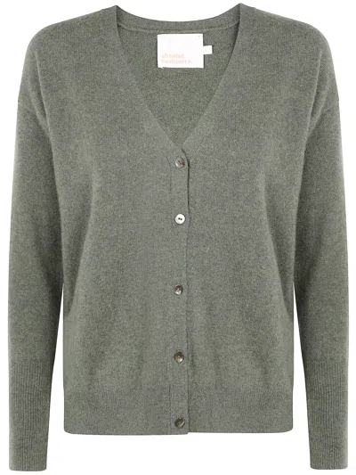 Absolut Cashmere Buttoned V-neck Knitwear In Green
