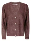 Absolut Cashmere Cashmere Cardigan With Button Closure In Brown