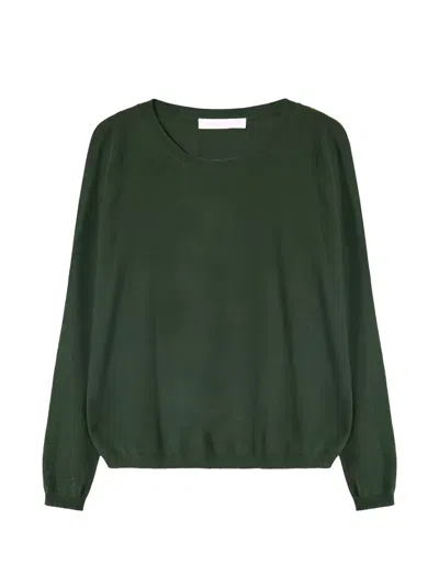 Absolut Cashmere Kaira Fine-knit Round-neck Jumper In Green