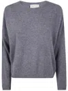 Absolut Cashmere Crew-neck Cashmere Sweater In Gray