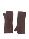 Absolut Cashmere Karolina Fingerless Cashmere Gloves In Brown