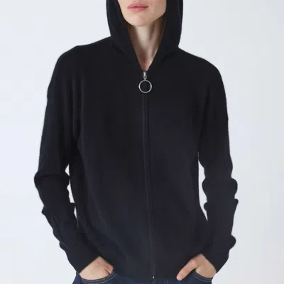Absolut Cashmere Laurentina Hooded Sweater In Black
