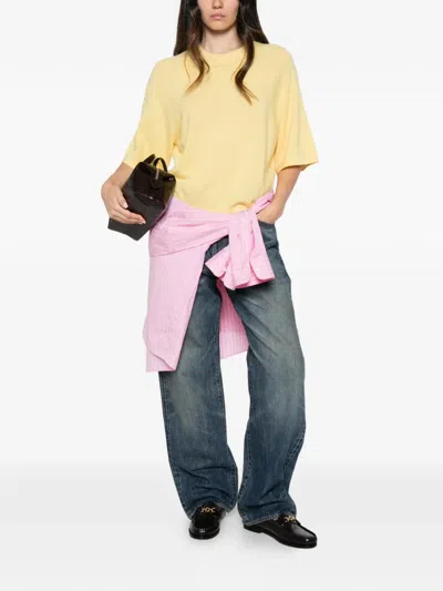 Absolut Cashmere Leana Raglan-sleeve Cashmere Sweater In Yellow