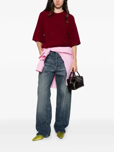 Absolut Cashmere Leana Short-sleeve Sweater In Red