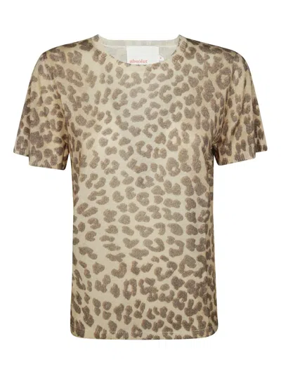 Absolut Cashmere Leopard-print T-shirt In Brown
