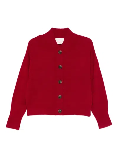 Absolut Cashmere Margherita Buttoned Cardigan In Red