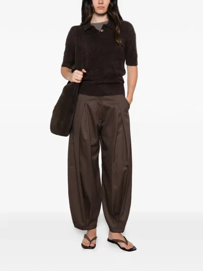 Absolut Cashmere Margot Button-up Polo Sweater In Brown