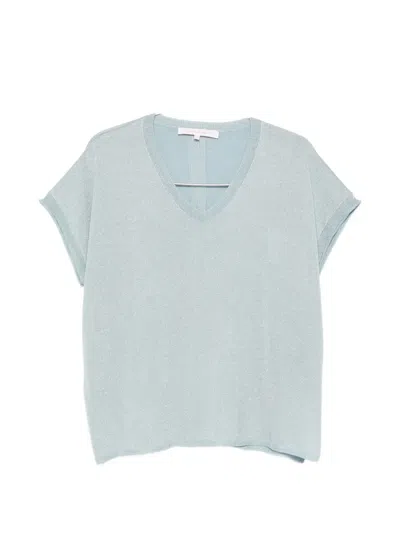 Absolut Cashmere Miranda V-neck T-shirt In Blue
