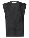 Absolut Cashmere Sleeveless Cashmere Cardigan With V-neckline In Black