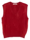 Absolut Cashmere Miriam V-neck Vest In Red