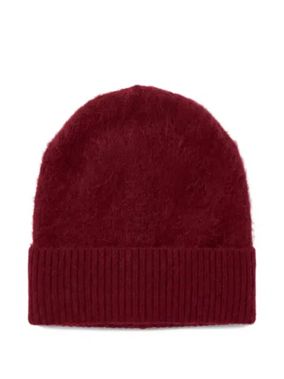 Absolut Cashmere Moira Knitted Beanie Hat In Red