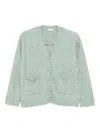 Absolut Cashmere Patch-pocket Cardigan In Blue