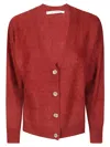 Absolut Cashmere Plush Cashmere Cardigan With Button Closure In Red