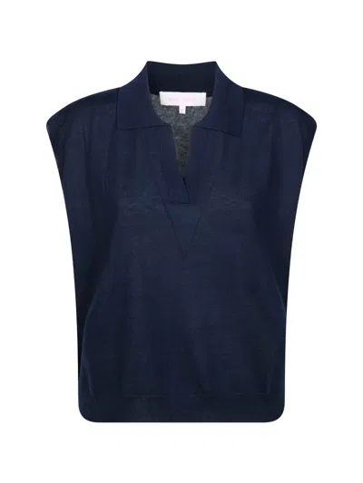 Absolut Cashmere Polo Sleeveless Top In Blue