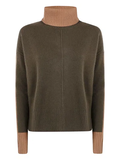 ABSOLUT CASHMERE ROLL-NECK COLOUR-BLOCK SWEATER