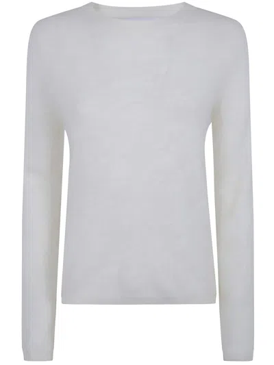 Absolut Cashmere Round Neck Sweater "cali" In White