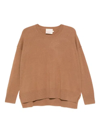 Absolut Cashmere Seam-detail Sweater In Orange