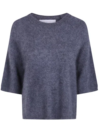 Absolut Cashmere Short-sleeve Sweater "jenna" In Blue