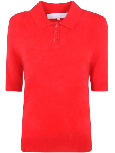 Absolut Cashmere Short-sleeve Sweater "margot" In Red