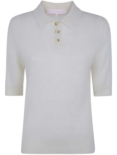 Absolut Cashmere Short-sleeve Sweater "margot" In White