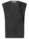 Absolut Cashmere Sleeveless Cashmere Cardigan With V-neckline In Black