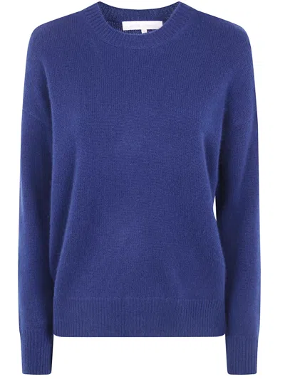 Absolut Cashmere Crew-neck Drop-shoulder Sweater In Blue