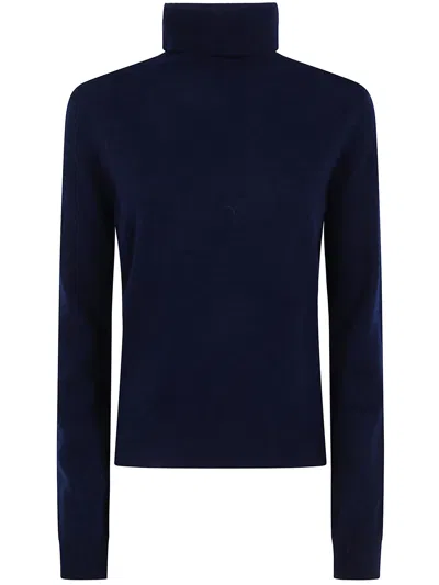 Absolut Cashmere Turtleneck Sweater "themys" In Blue