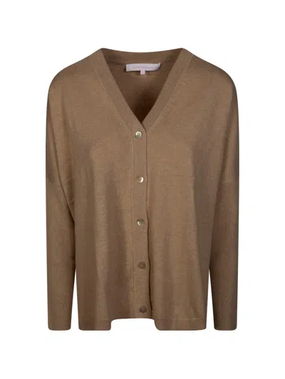 Absolut Cashmere V-neck Button Cardigan In Brown