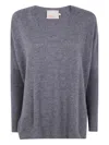 Absolut Cashmere V-neck Cashmere Sweater In Gray