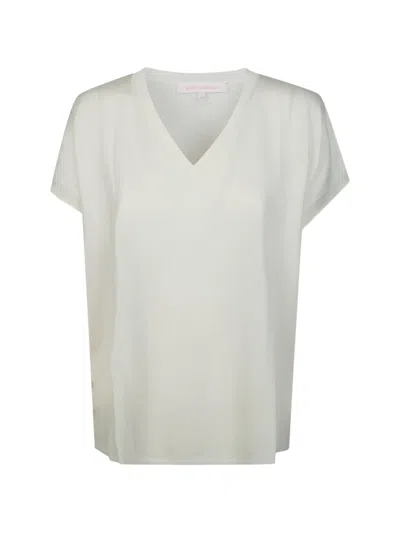 Absolut Cashmere V-neck Short-sleeved Cashmere T-shirt In White