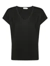 Absolut Cashmere V-neck T-shirt In Black