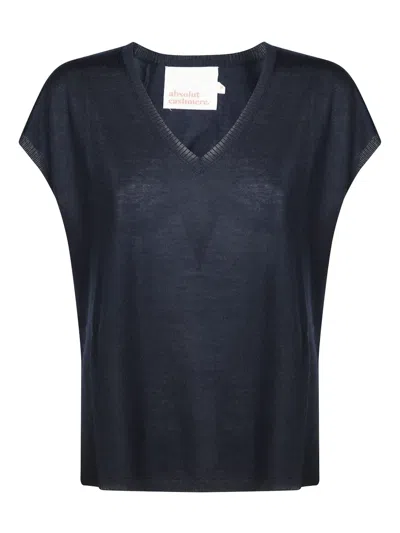 Absolut Cashmere V-neck Top In Blue