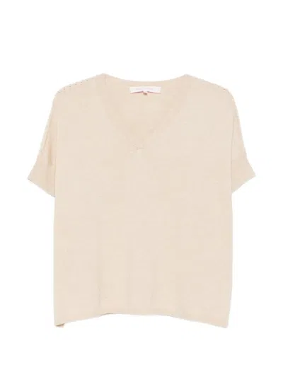 Absolut Cashmere V-neck Top In Neutral