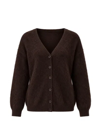 Absolut Cashmere V-neck Cashmere Cardigan In 브라운