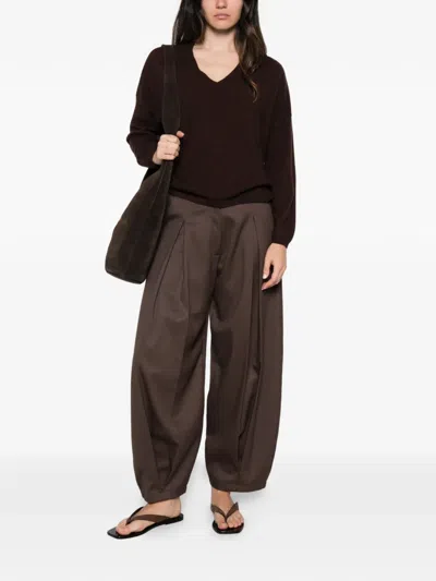 Absolut Cashmere V-neck Cashmere Sweater In Brown